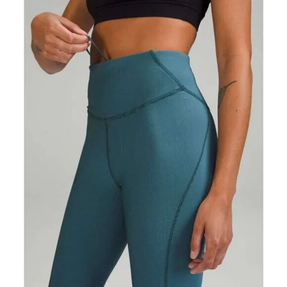 NWT LULULEMON Base Pace High-Rise Tight 25" Two-Tone Ribbed Sz 2 Special Edition - Picture 3 of 11